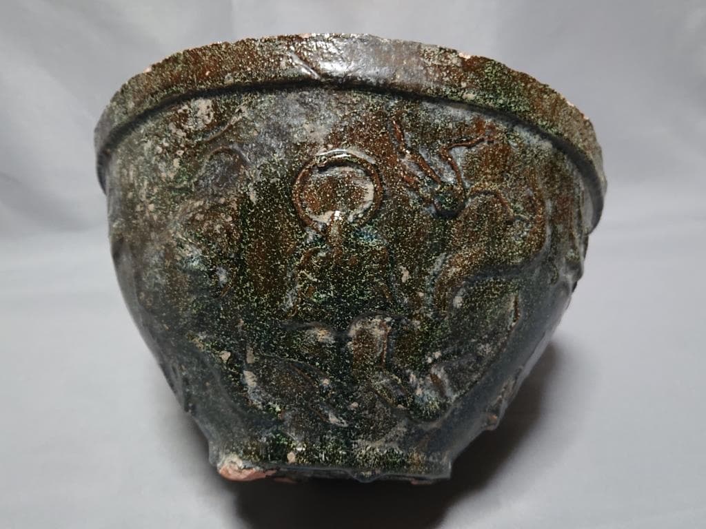 コレクター収集品　東漢時代　緑釉　盆栽　鉢