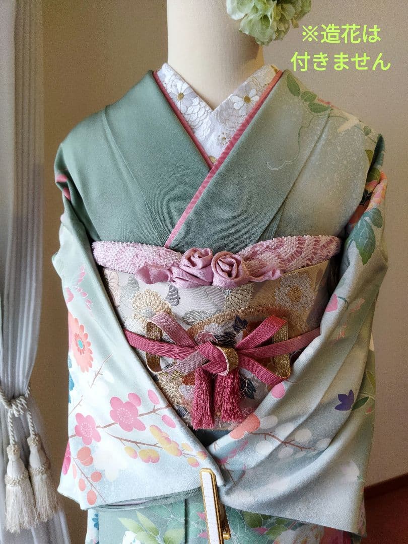 ☆応援価格☆377.本格派　振袖7点セット　正絹　フルセット　成人式　落款