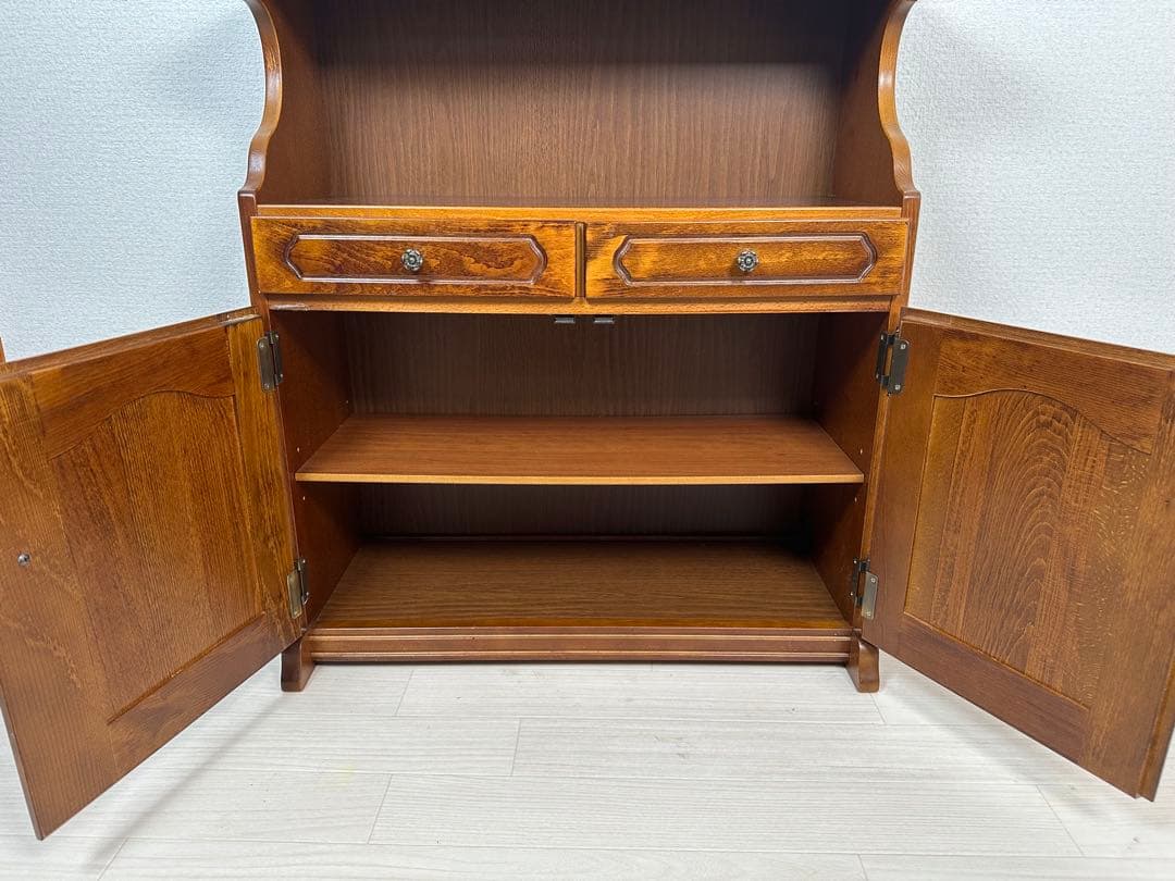 カリモク コロニアル 天然木 電話台 レンジ台 サイドチェスト ※i4※