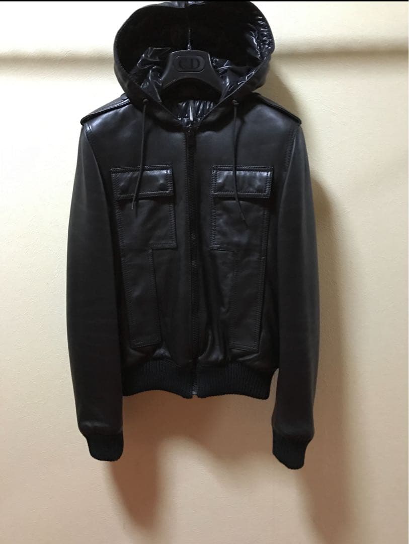 dior homme ディオールオム ０７A/W フーデットレザージャケット
