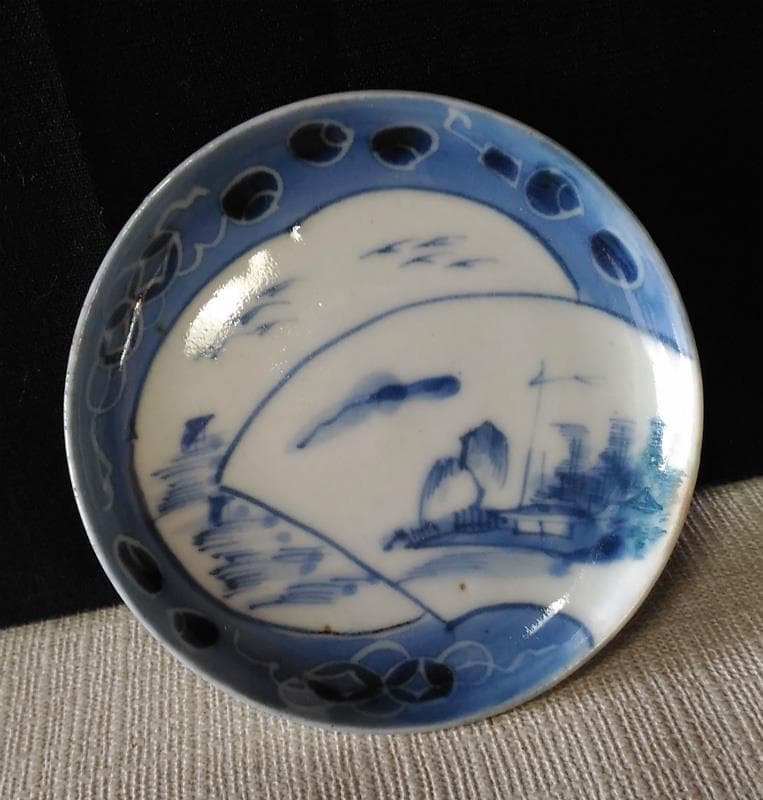 古伊万里 豆皿 5枚 染付 江戸期 a504