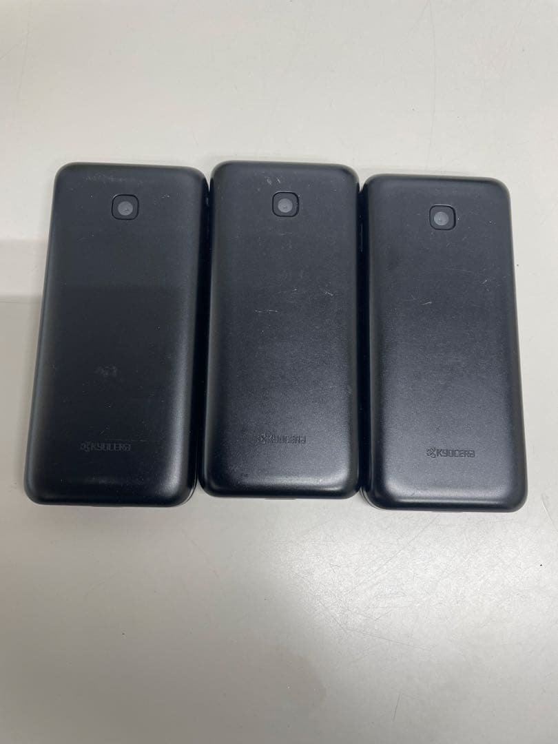 SoftBank 京セラ ケータイ4 A202KC 黒 ガラケー 携帯電話 ３台