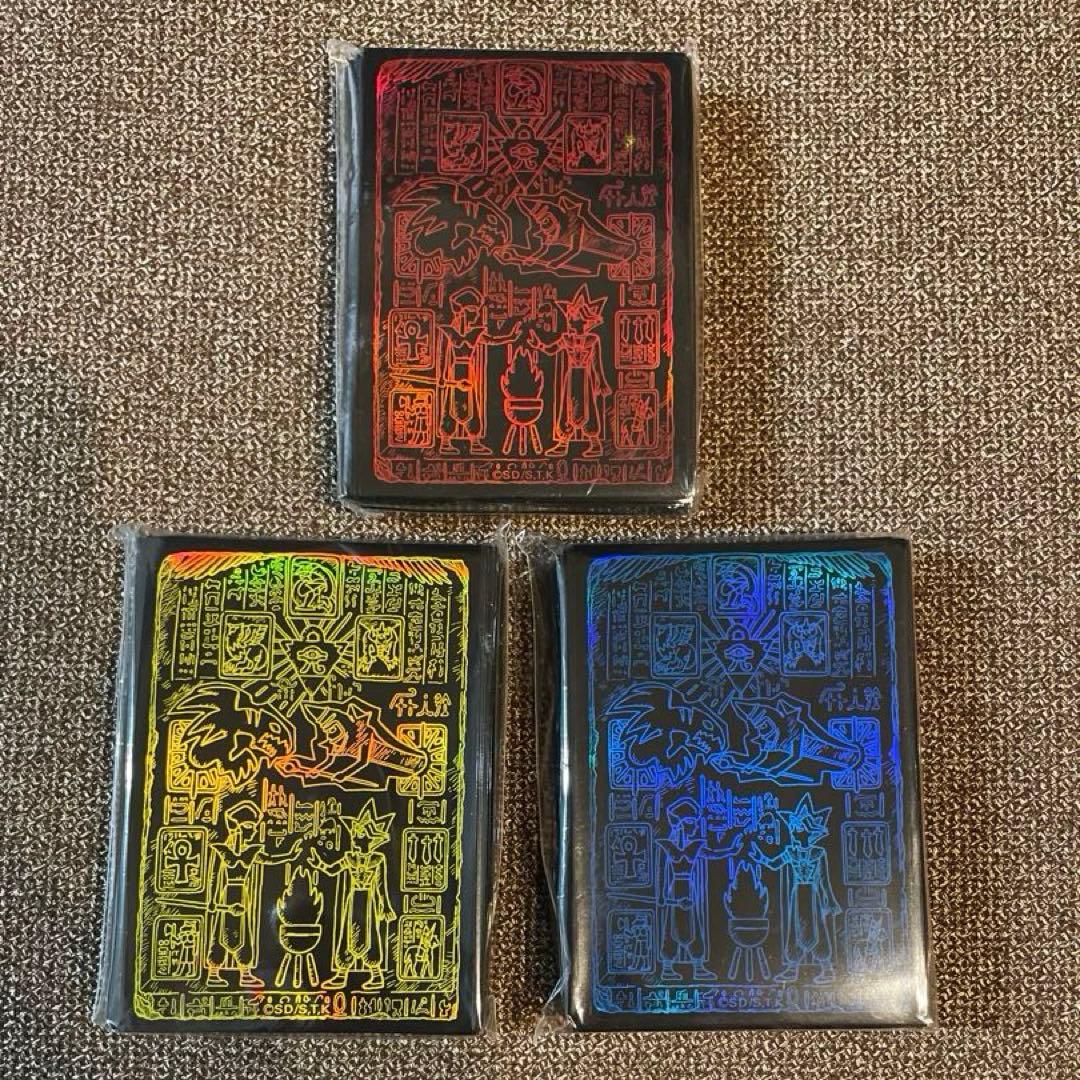 遊戯王 デュエリストカードプロテクター 王の記憶の石版(三幻神色)3種セット