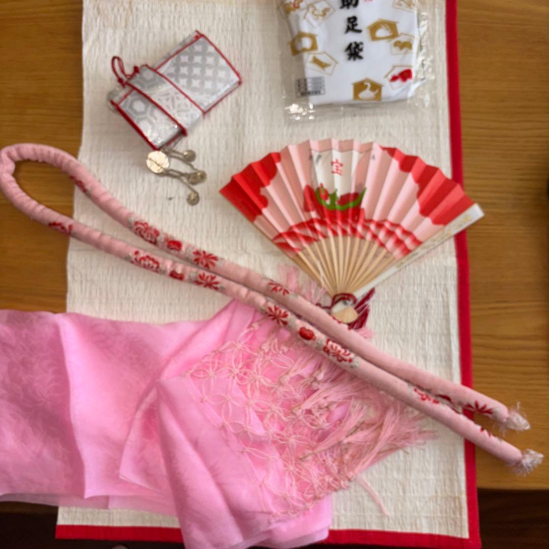 七五三　七歳　正絹着物帯十点セット