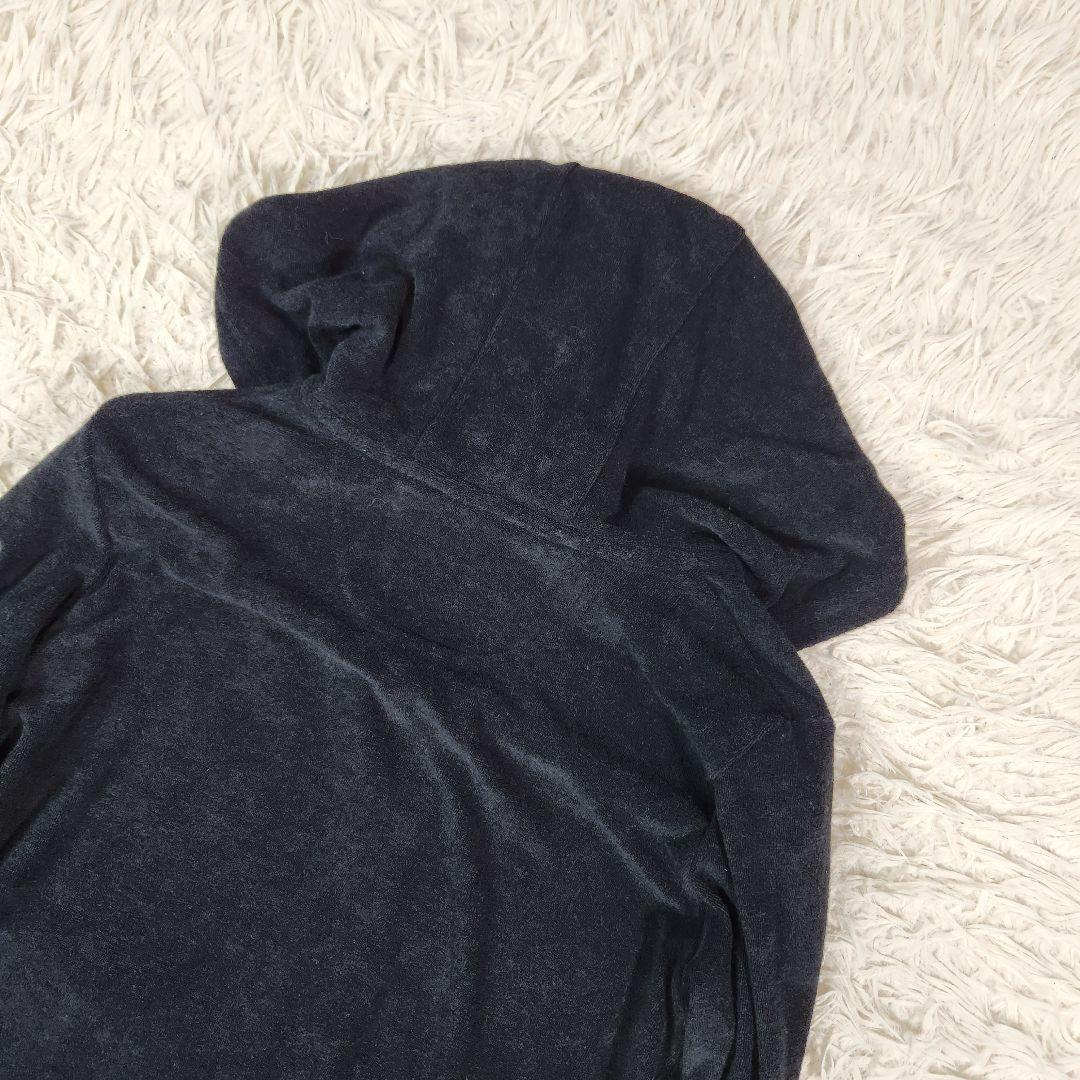 ムータマリン セットアップ ジャケット ダブルジップ ロゴ 刺繍 ベロア生地 M