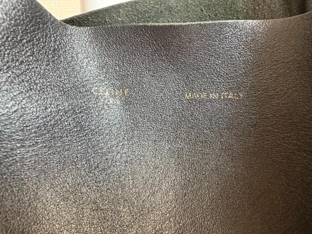 CELINE ホリゾンタルカバ/レザートートバッグ/ブラック