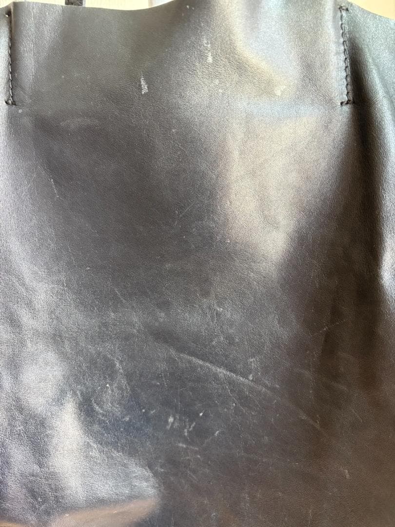 CELINE ホリゾンタルカバ/レザートートバッグ/ブラック