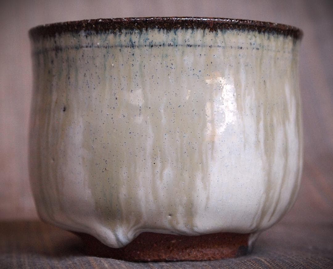 人気作家★伊藤明美【師：有光武元】朝鮮唐津筒形小服碗★焼酎杯にお勧め