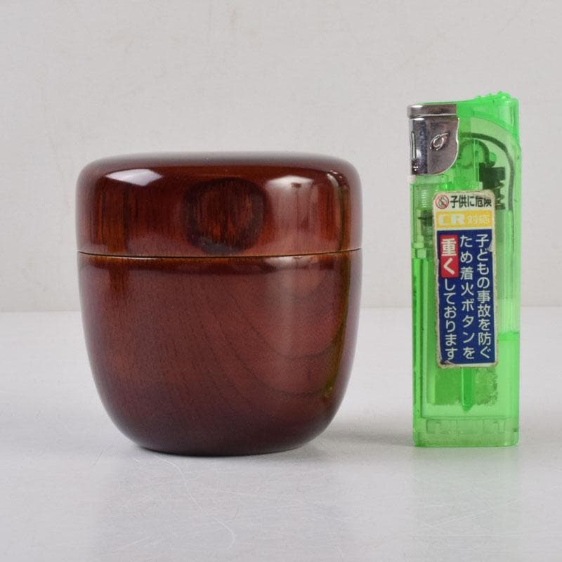 茶道具　欅地　漆塗　棗　時代箱　V　8746