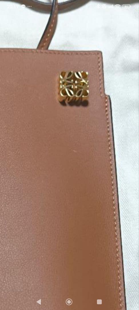 LOEWE ブラウン タン　ダイスポケット　ロエベ