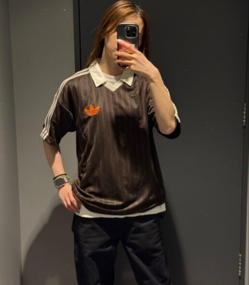 新品M⭐️adidas フットボールジャージ ABCマート限定 Tシャツ ブラウン
