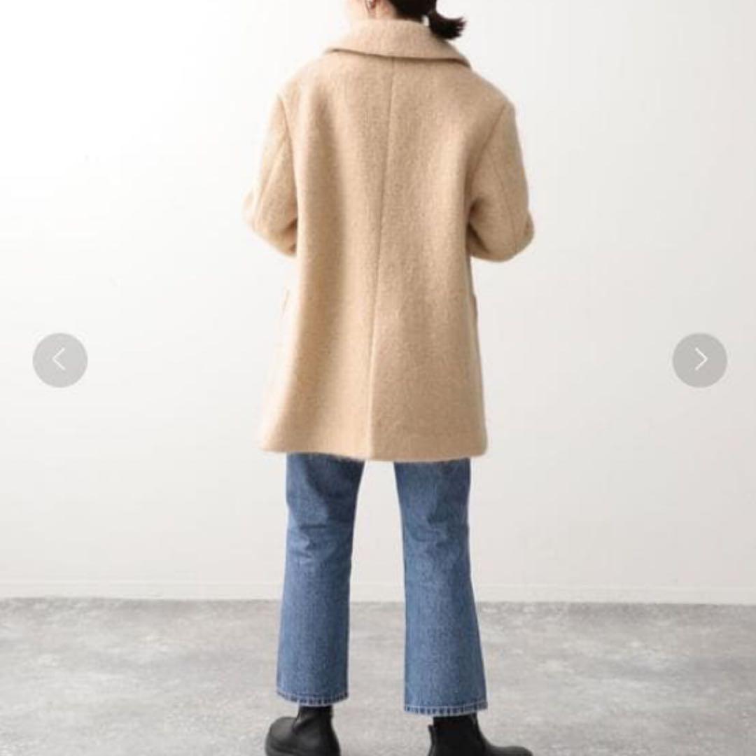 美品　SLOBE IENA シャギージャケットコート F モヘヤ ベージュ