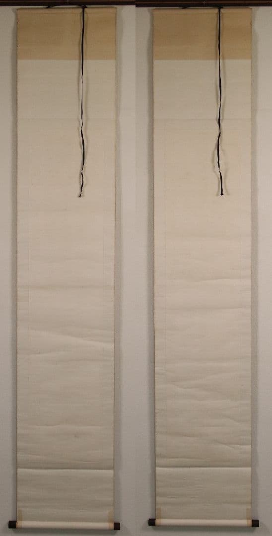 【模写】頼山陽 漢詩 行書 双幅 紙本 掛け軸 合箱 謹書付 M956