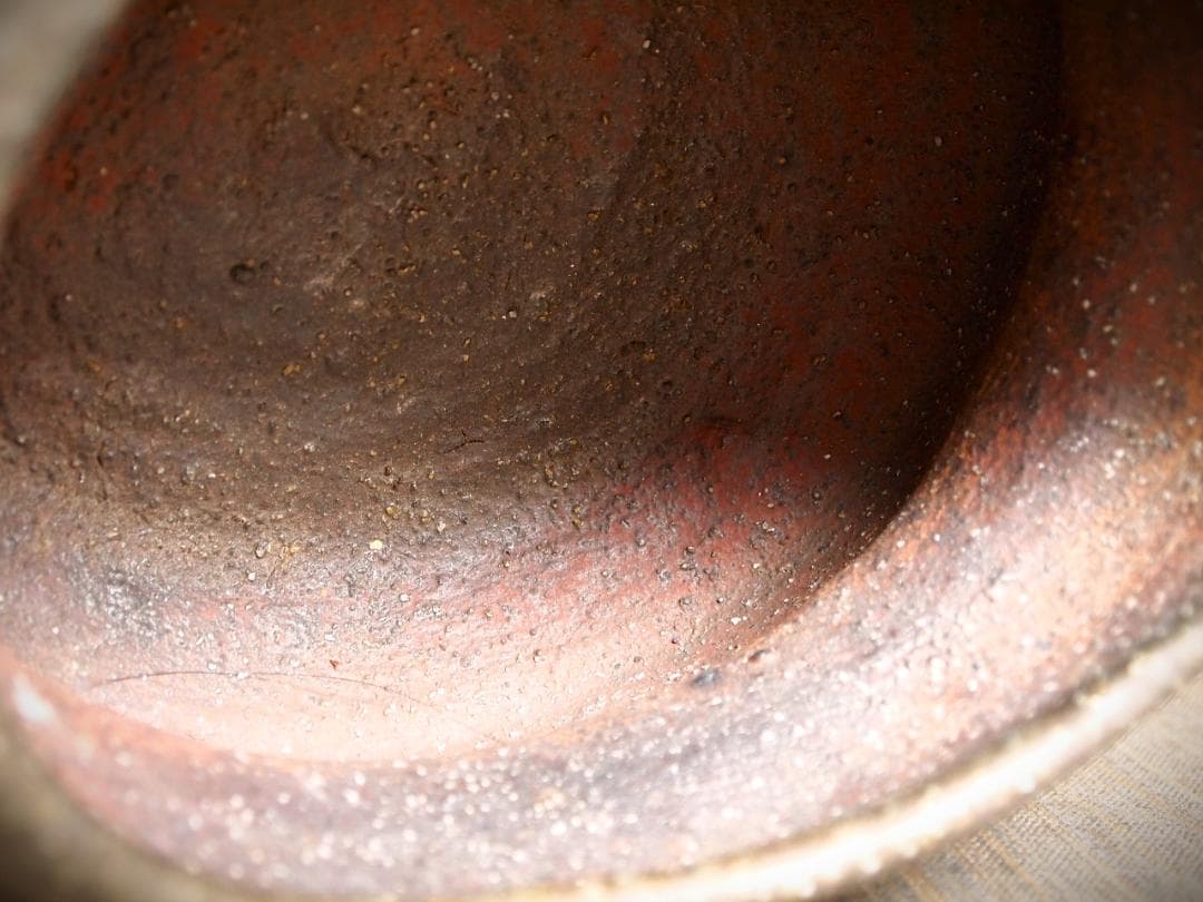 希少作★小山日出男★伊部手《窯変》建水★黄胡麻★花器にもお勧め