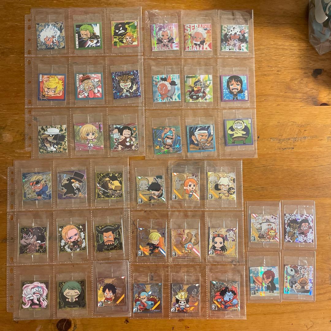 ワンピースウエハースシール　フルコンプ　log1~12 両面ニカ+多数