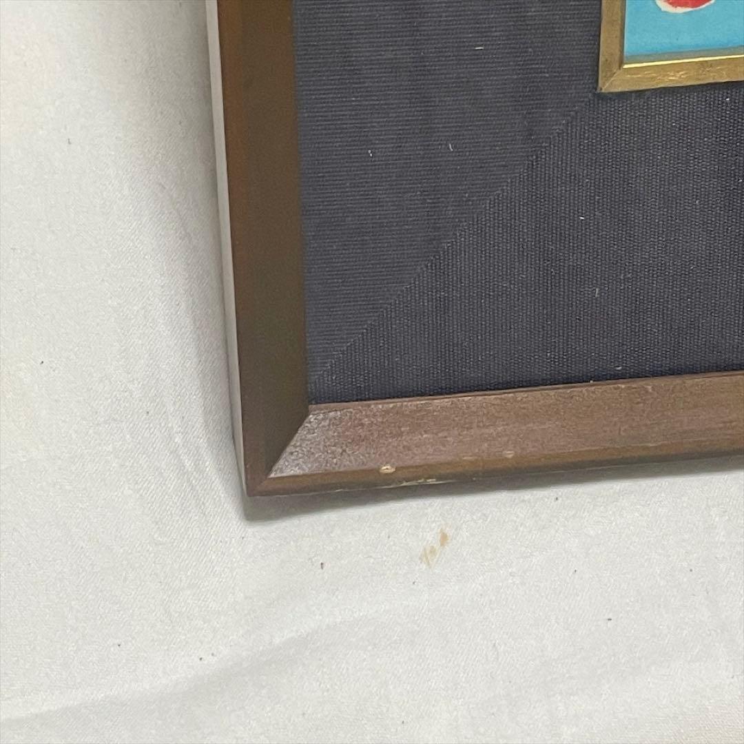 木版画　額装　川西祐三郎　『神戸港』　色紙