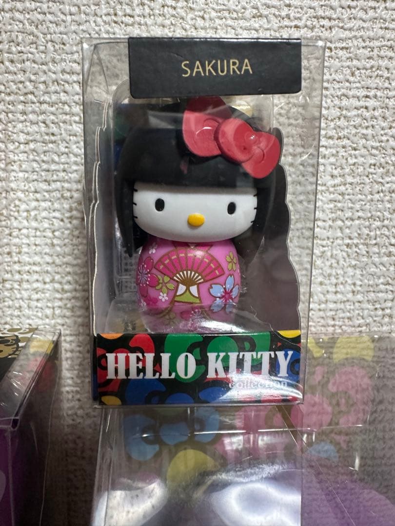 [レア] ハローキティ　こけし　コレクション　フルセット　キーホルダー　限定版