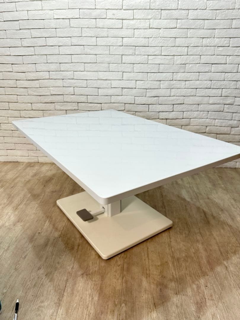 ①【東京都内23区配送無料】昇降テーブル　ダイニング　センター　リビング　食卓