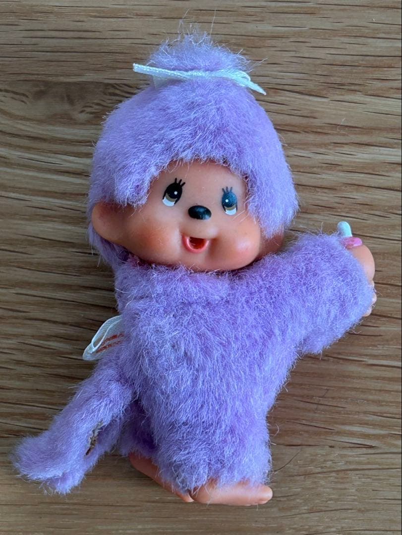 モンチッチ　クリップマスコット　パープル