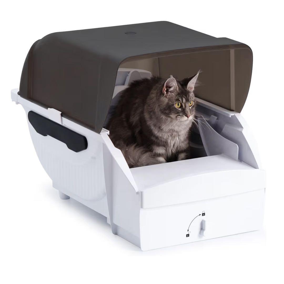 猫トイレ 自動 自動清掃 静音設計 多頭飼い 屋根付き 猫砂飛散防止 臭わない