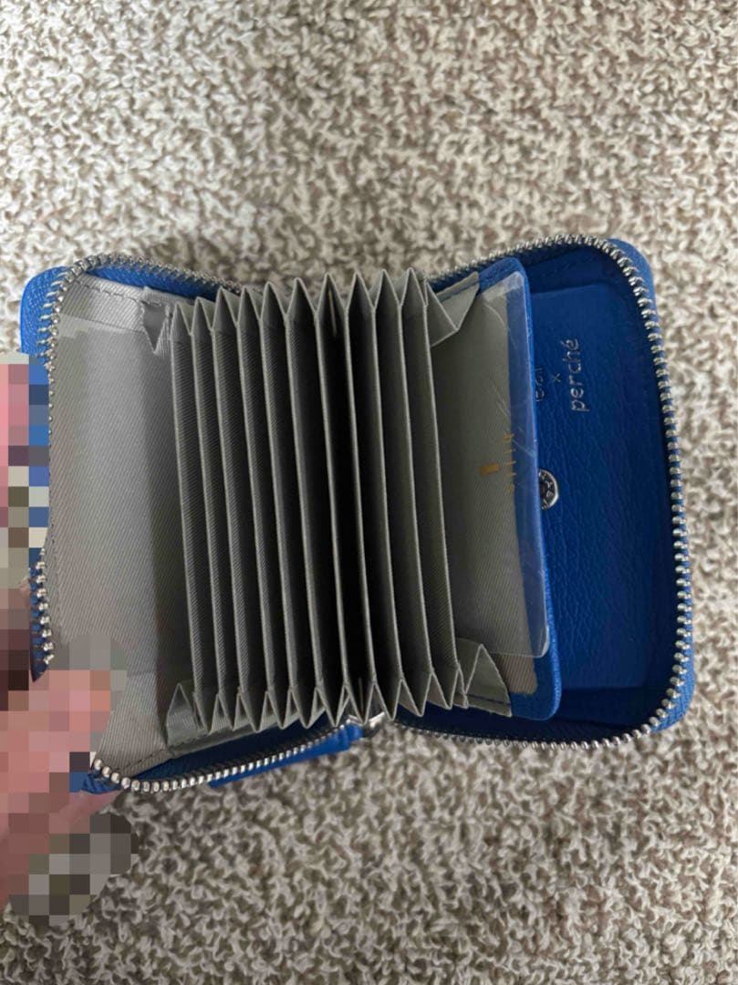 PEZ ジャバラ二つ折り財布 ブルー