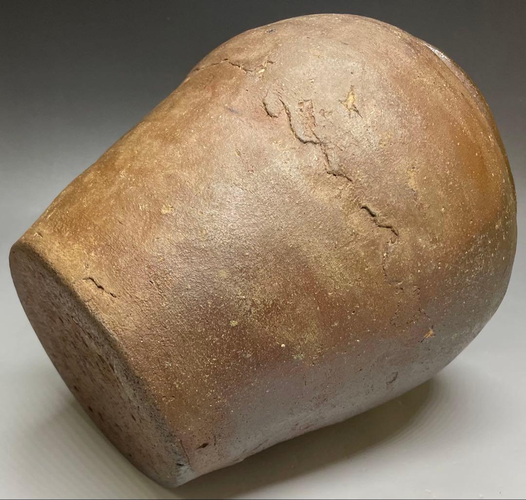 古常滑　水指　蓋付　茶道具　箱付　L309