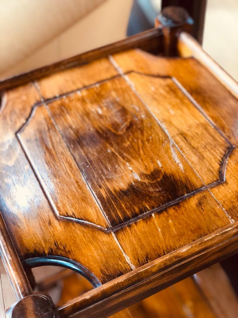 マホガニー無垢材 《 アメリカ製 ビンテージshelf 》 棚 木製 台座