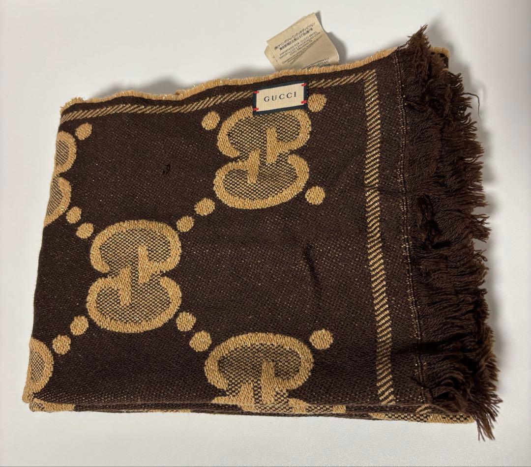 ※魂さん専用※GUCCI GG ウールラメジャカードスカーフマフラー