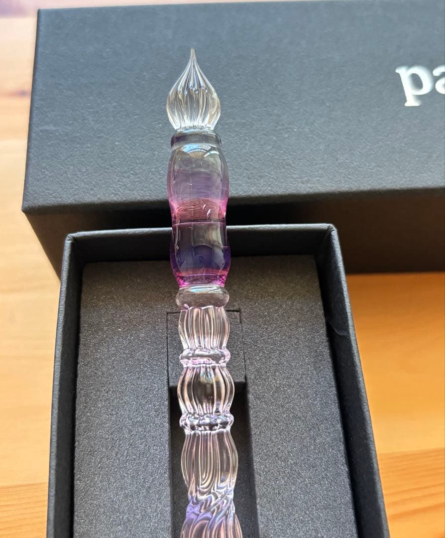 paraglassガラスペン シマエナガ