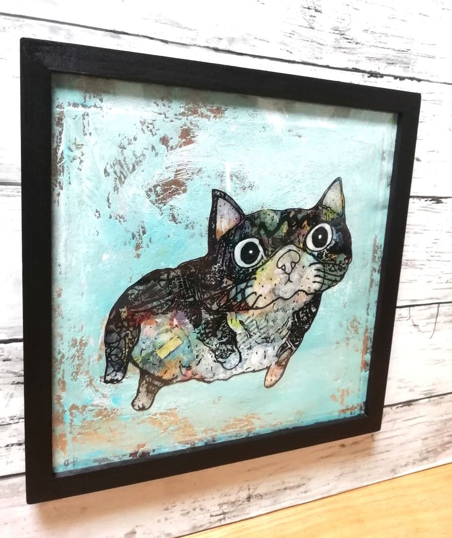 黒額縁ご確認ページ　「プカプカ猫」