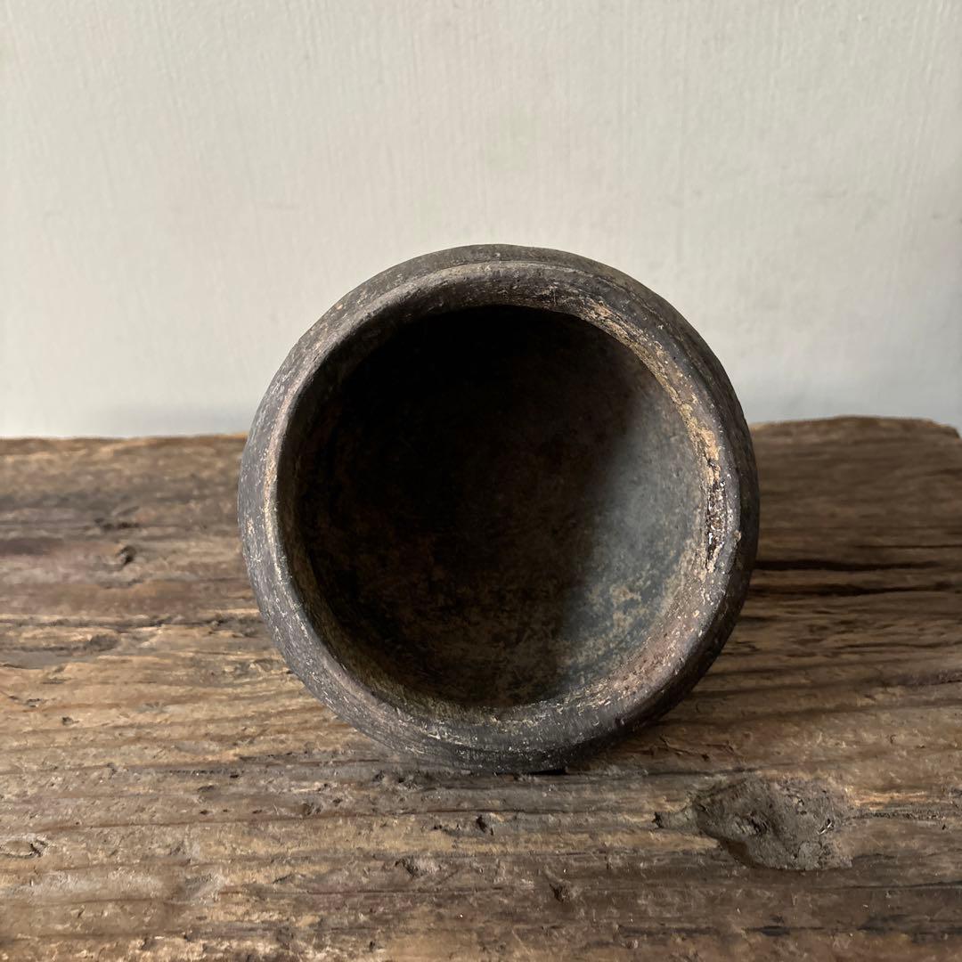 須恵器小壺　古美術　古道具　花器　アンティーク　骨董　新羅　高麗　南蛮　検:李朝