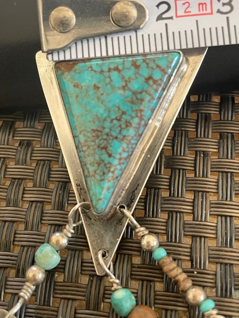 ヴィンテージ ターコイズ ピアス Silver925 アーティストサイン入り