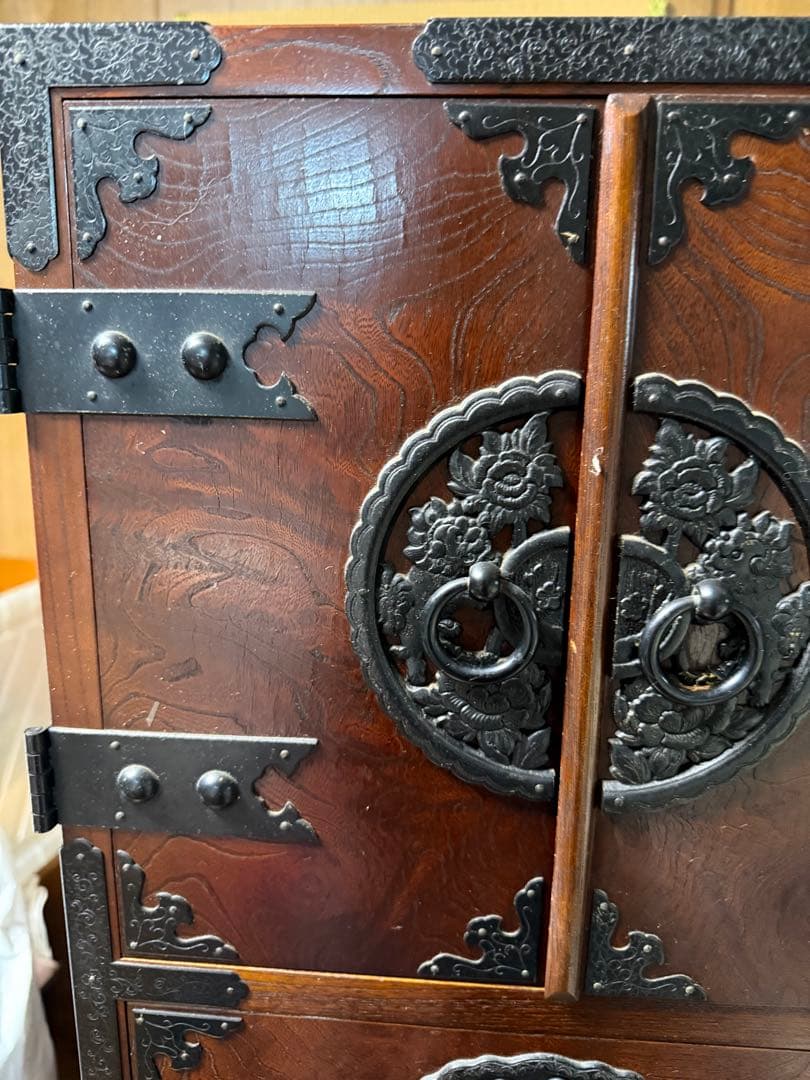 【希少・美品】静岡箪笥　無垢材／鉄金具付　静岡特産工業協会認定品　和箪笥