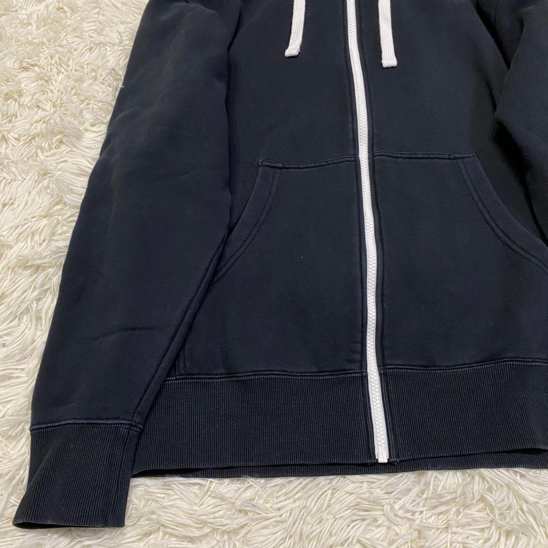 【美品✨】ザノースフェイス リアビュー フルジップパーカー 裏起毛 黒 L