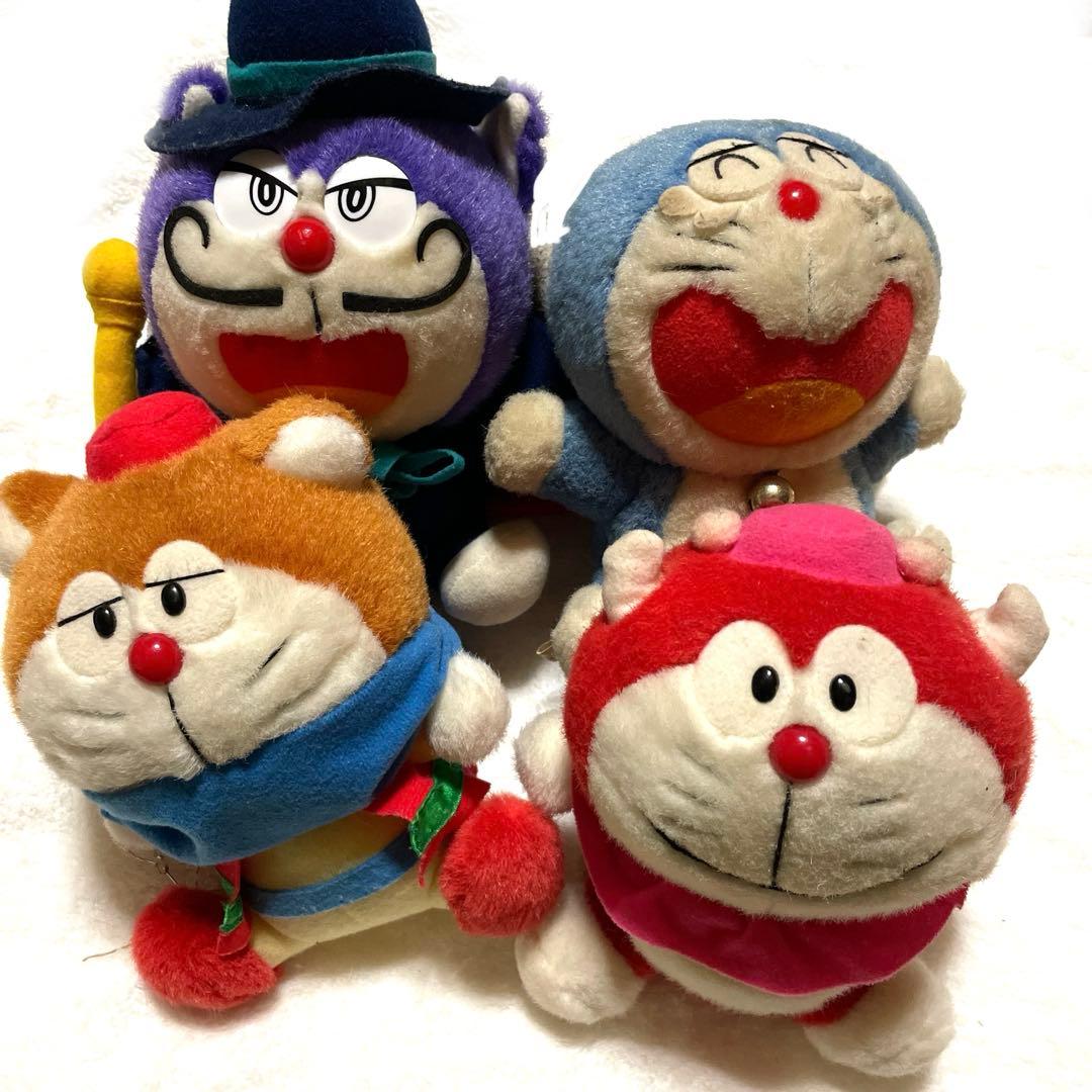 ドラえもんズぬいぐるみ4つエルマタドーラ、ドラニコフ、ドラパン泣き笑いドラえもん