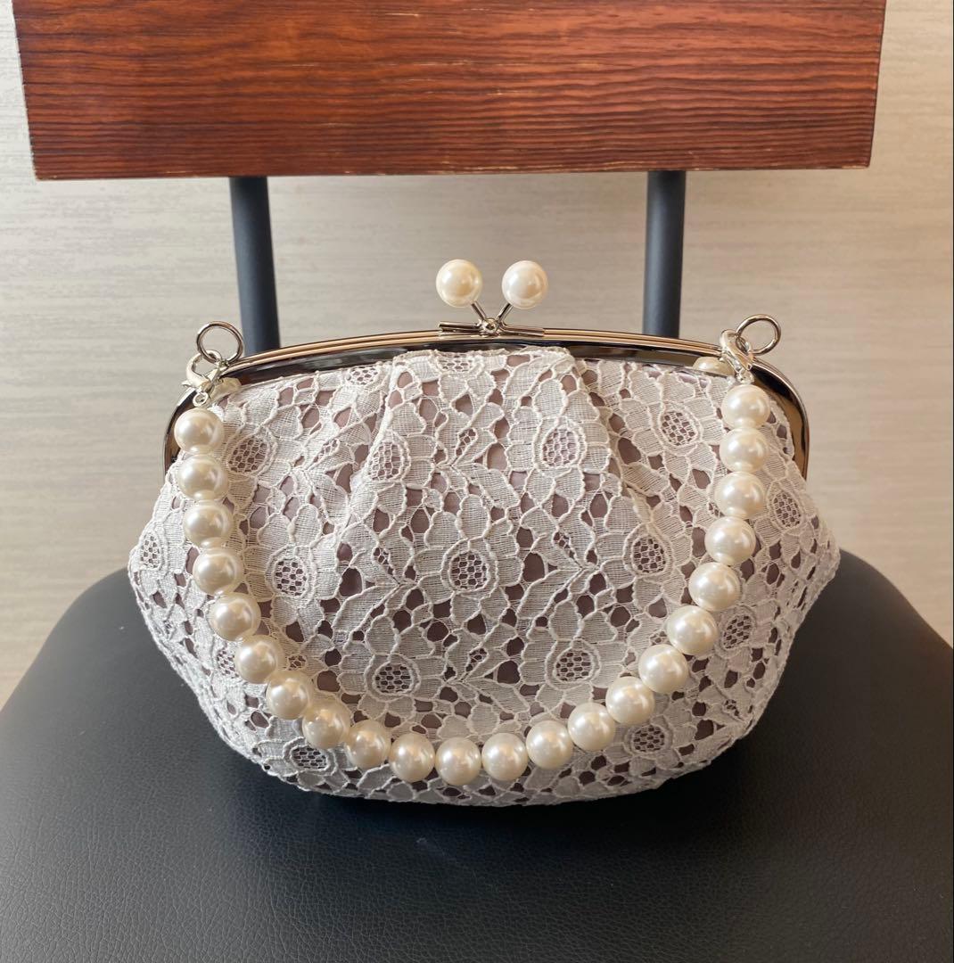 レース・パール草履　レース・パールバック　セット　成人式　振袖　袴