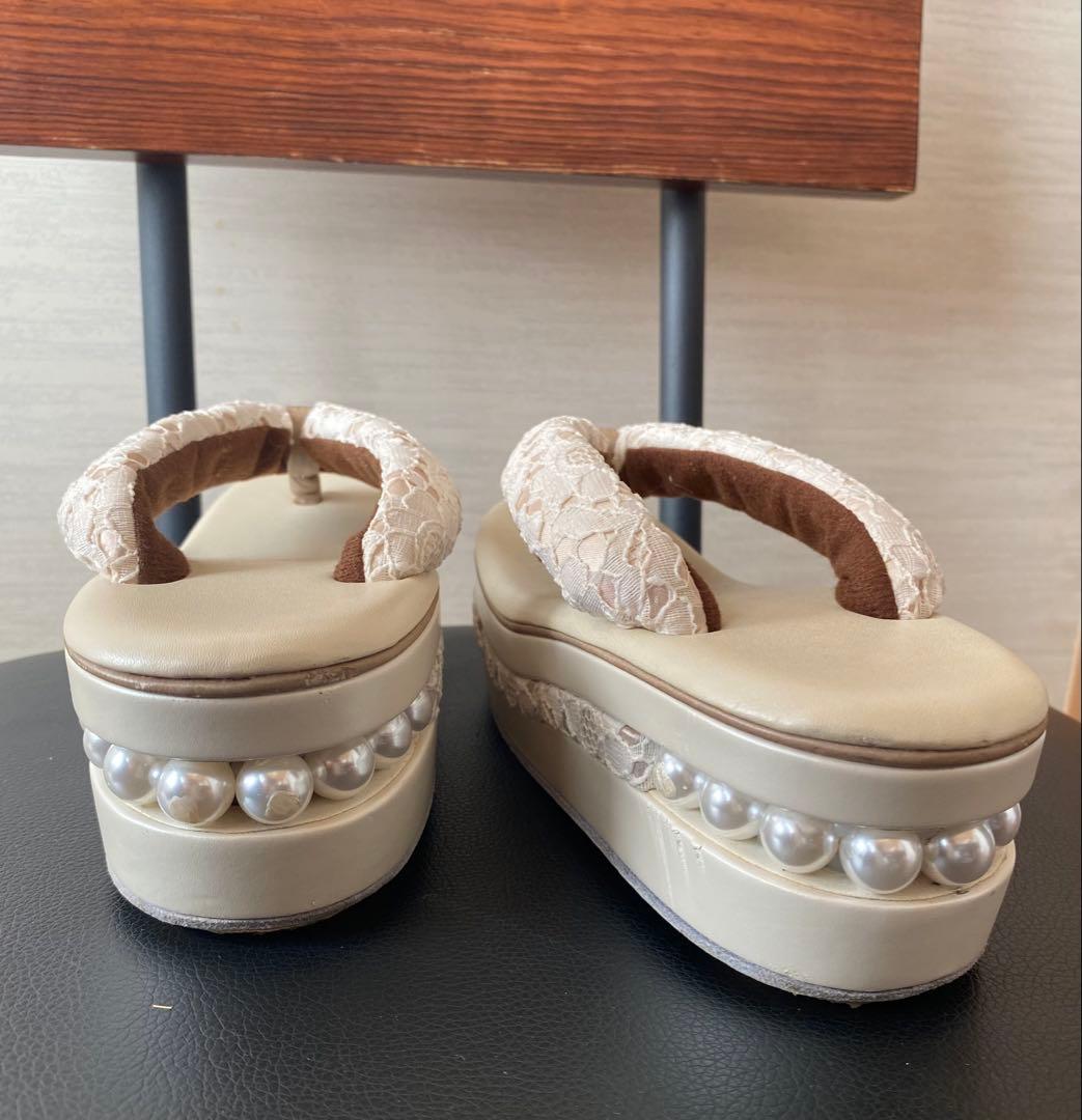 レース・パール草履　レース・パールバック　セット　成人式　振袖　袴