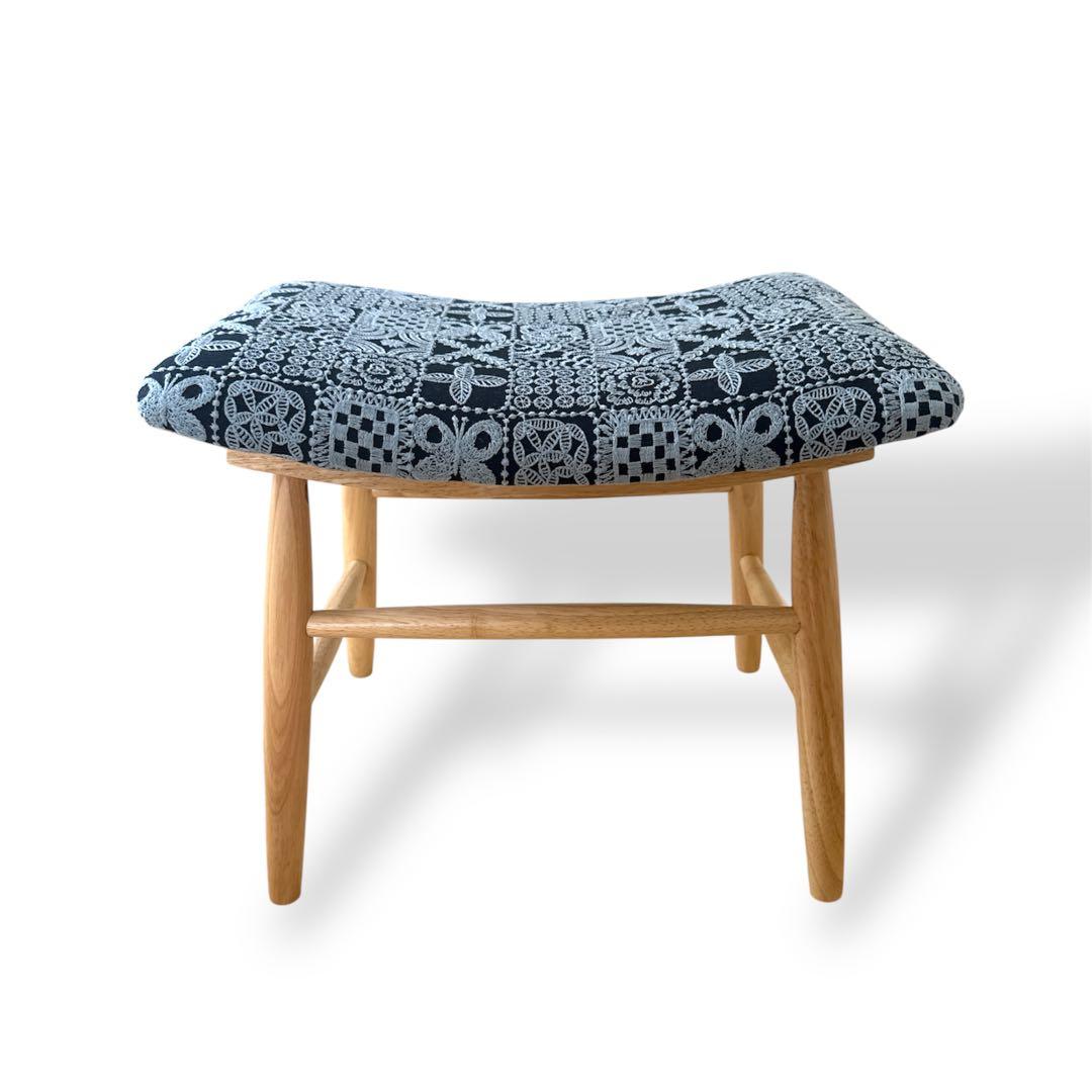 ミナペルホネン　生地使用　スツール オットマン　チェア　イス　椅子　インテリア