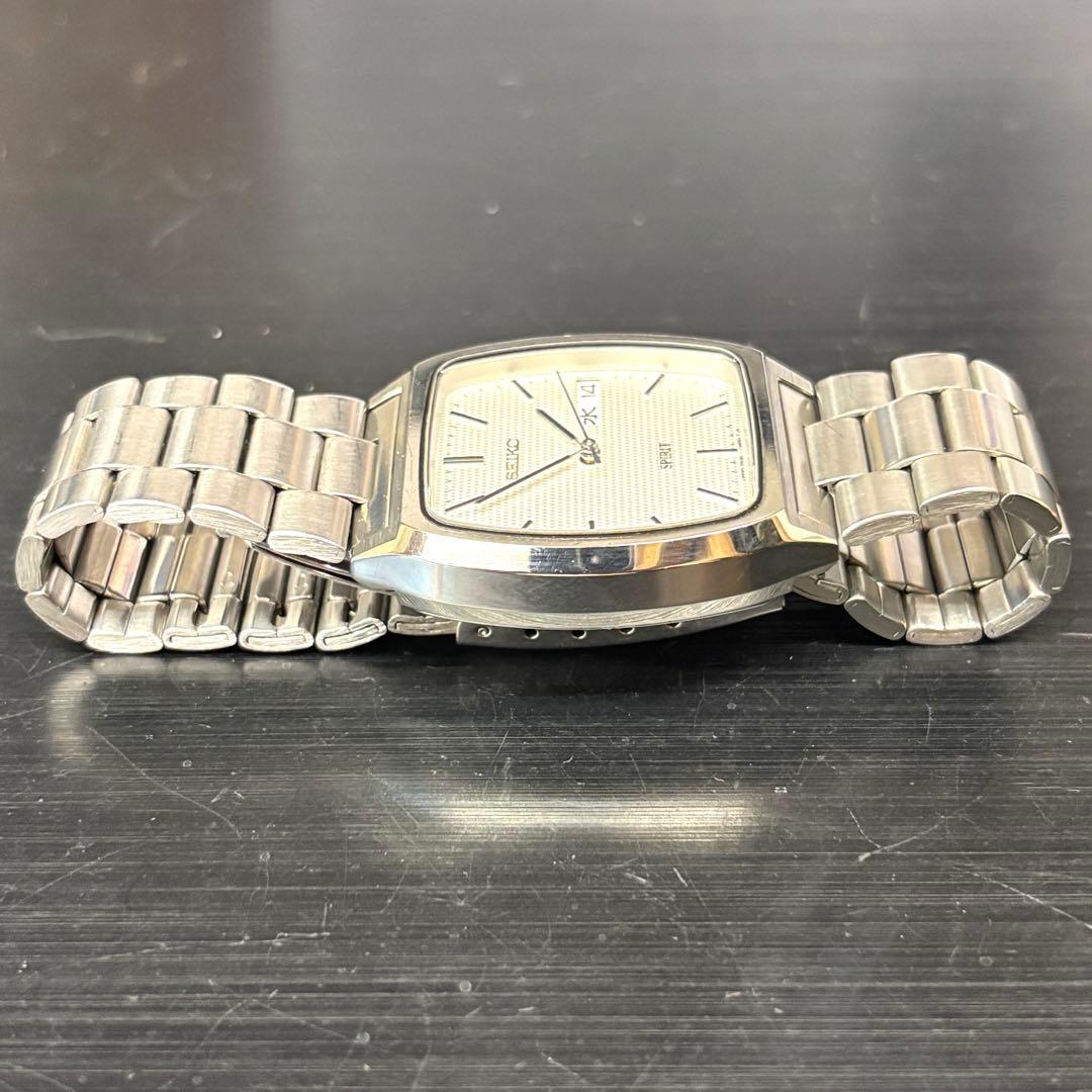 稼働 SEIKOスピリット 7N48-5000 スクエア クォーツ腕時計 メンズ