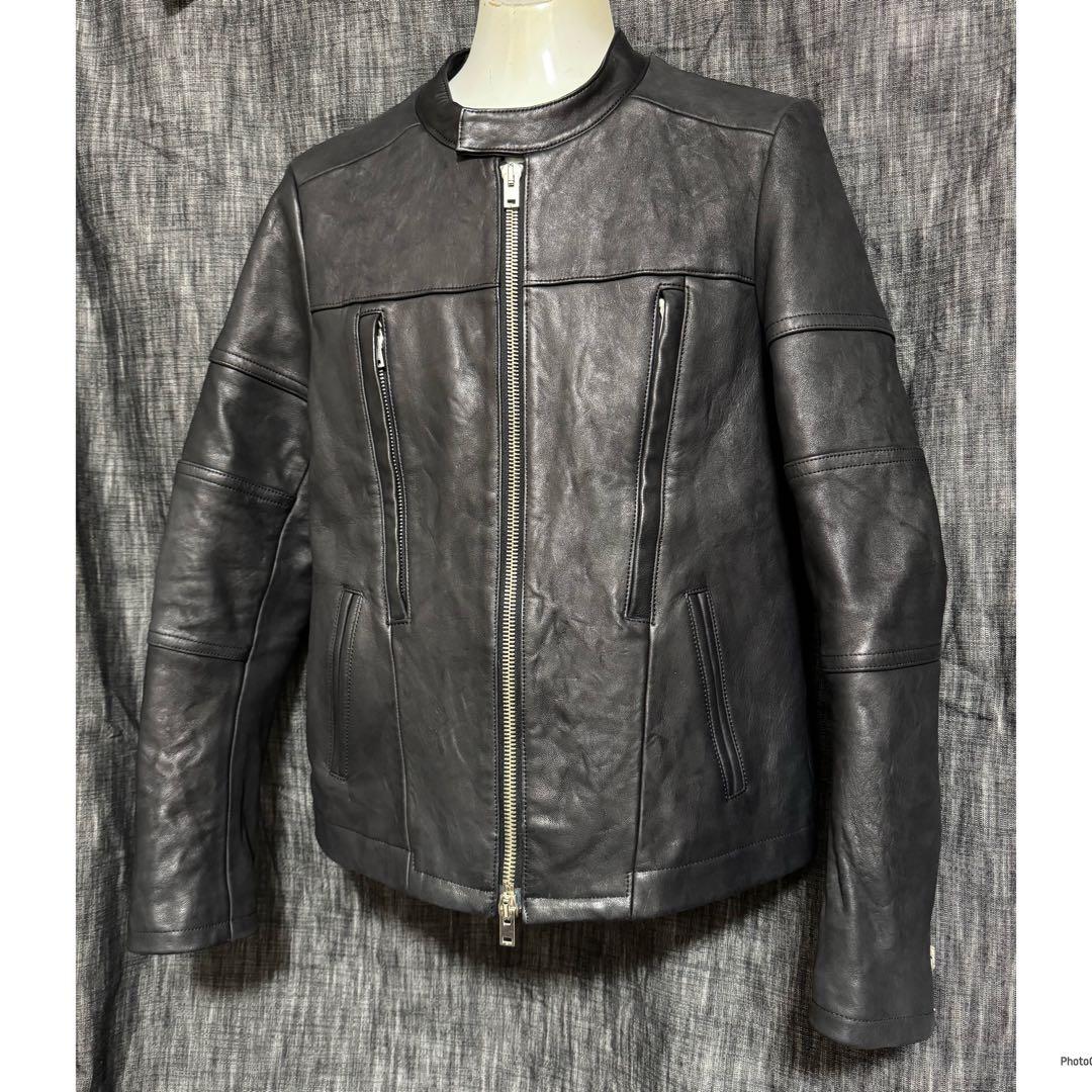 Wizzard ウィザード　肉厚 羊革　シープスキン　シングルライダース　3 黒