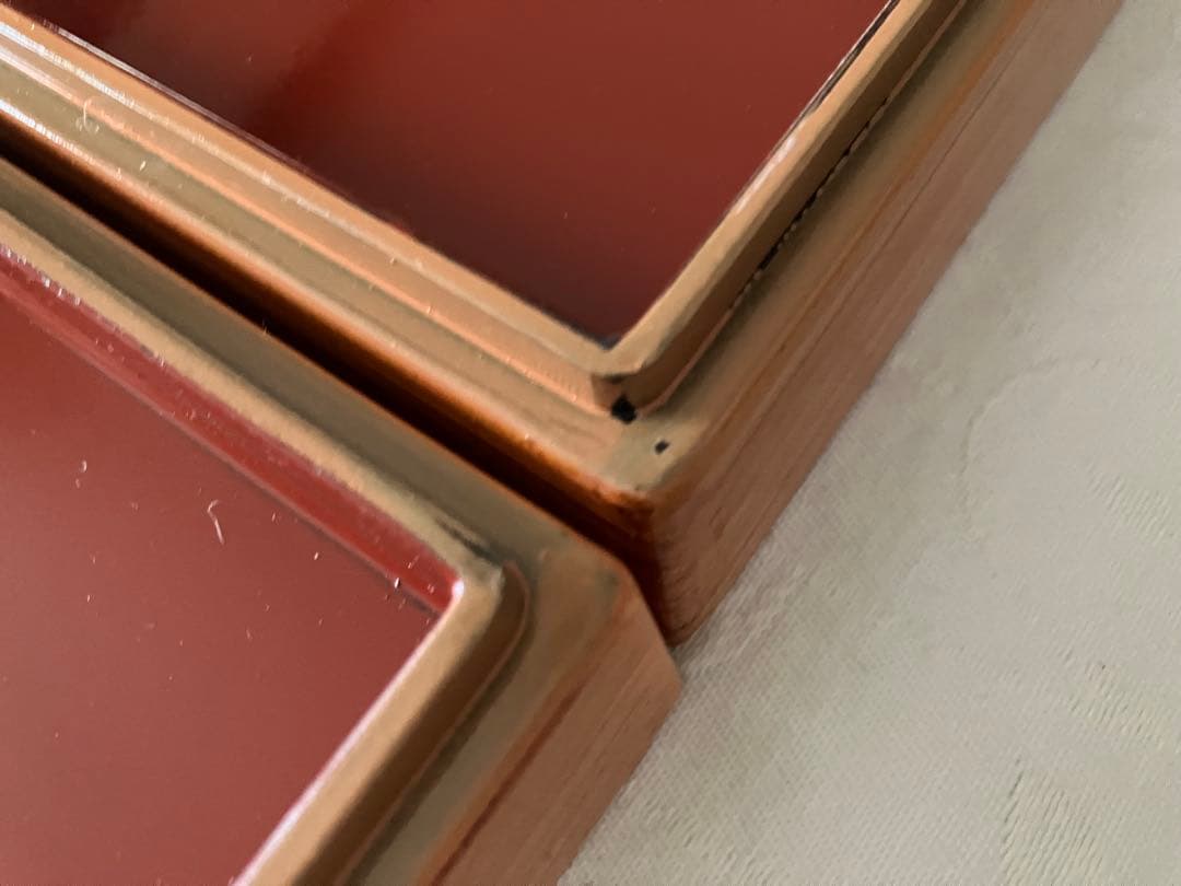 未使用❤️デリカバッド 漆塗り両目使い 5脚セット お正月 雛祭り 行事膳