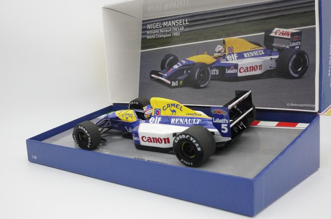 kuusプロフィ重要1/18 ウィリアムズ FW14B キャメル マンセル