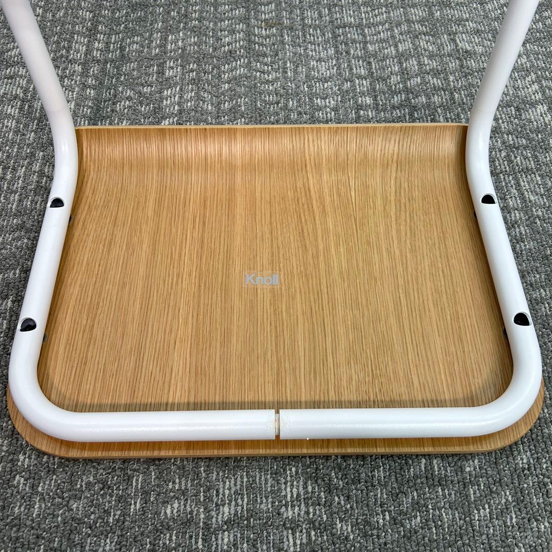 ①Knoll/ノル トボガン プルアップテーブル　ホワイトxホワイトオーク