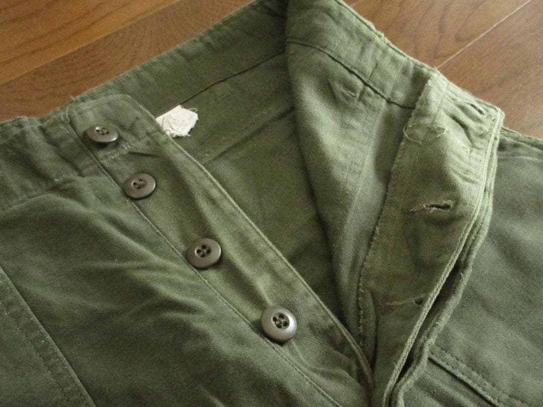 ★米軍実物USARMY推定'60s【OG-107】コットンサテンベイカーパンツ