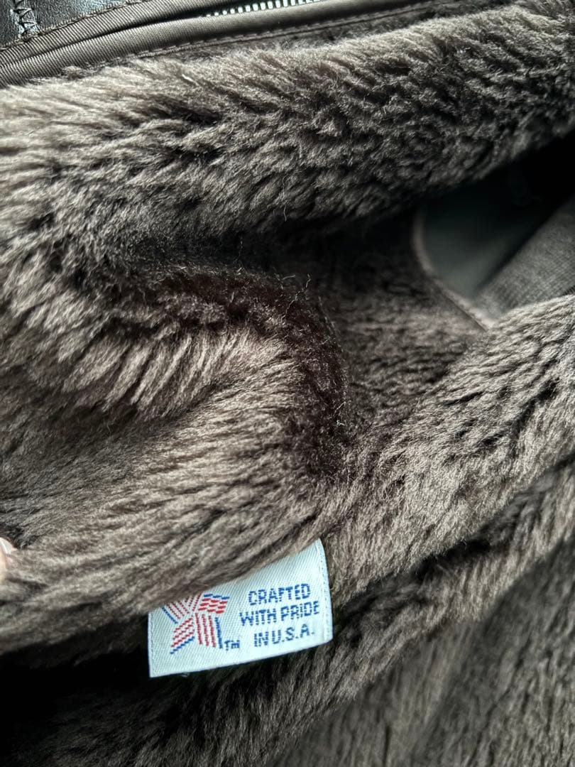 Schott 643EVS 襟付きシングルライダース ダークブラウン サイズ34