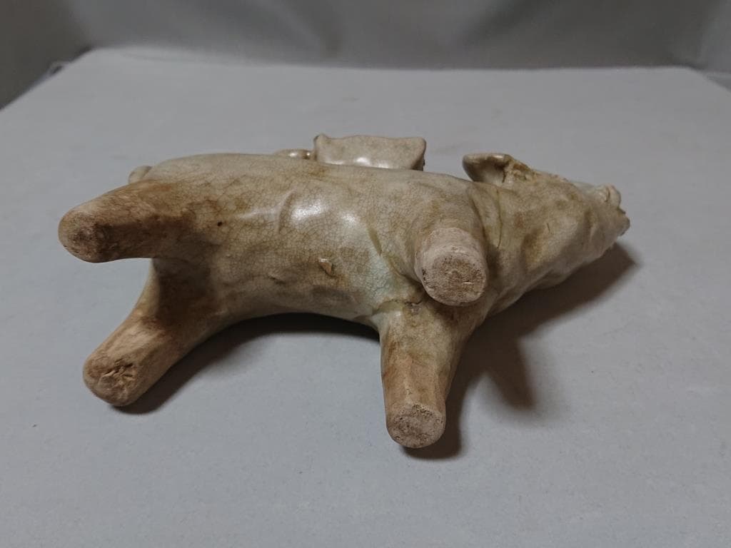 コレクター収集　タイ　スンコロク　青磁　象形燈火台　14～15世紀