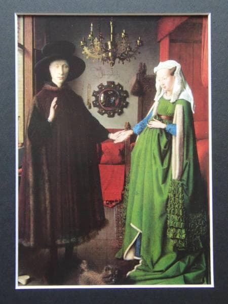 ヤン・ファン・アイク、【アルノルフィーニ夫妻の肖像】、希少豪華画集画