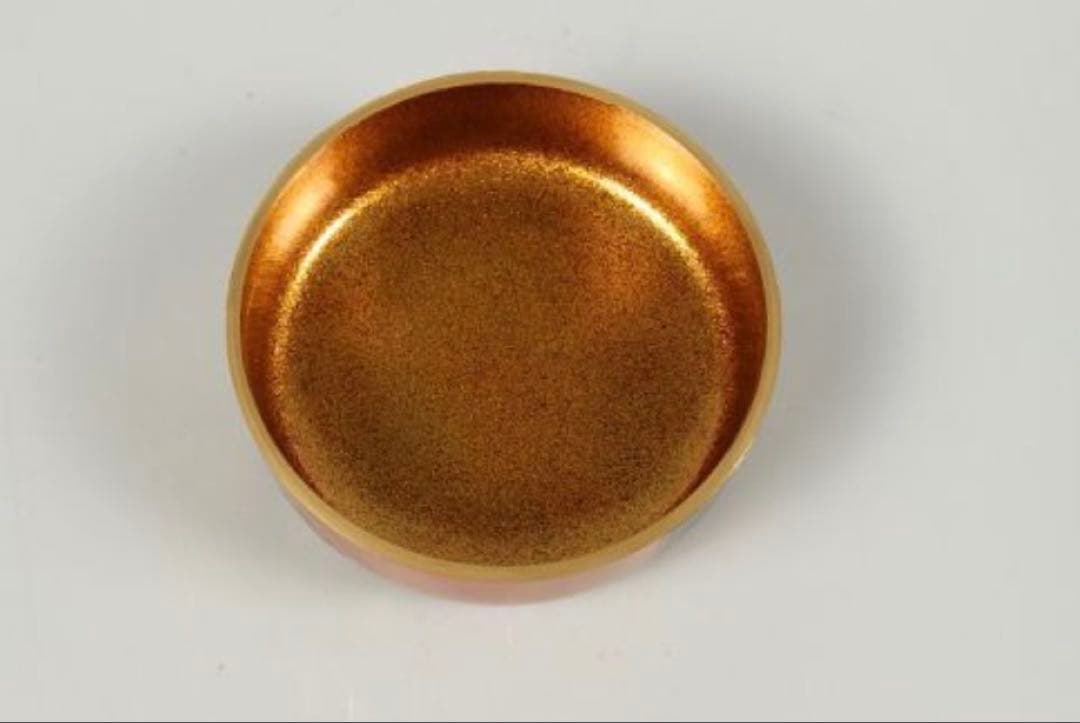 荒井正春 朱金富士松蒔絵 大棗 越前 蒔絵師 茶道具 煎茶道具