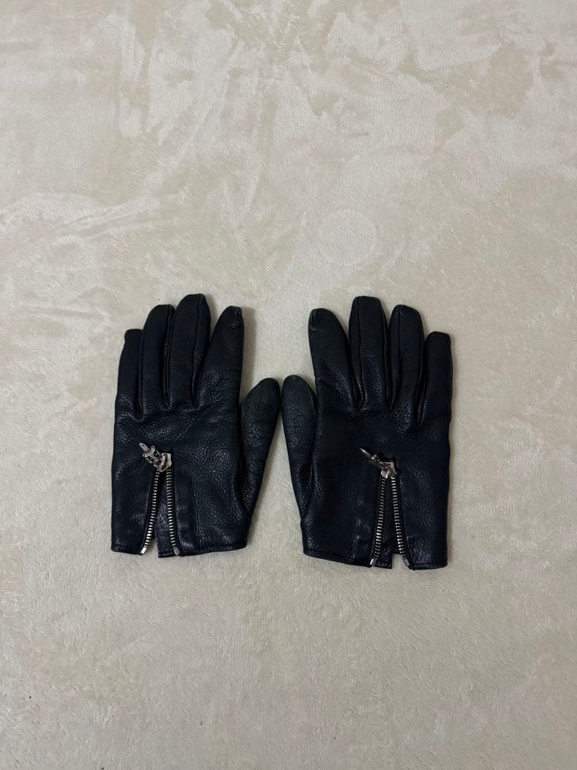CHROME HEARTS クロムハーツDAGGERレザー 手袋　グローブ