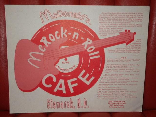 マクドナルド★ポスター★34★ビンテージ★McRock-n-Roll CAFE